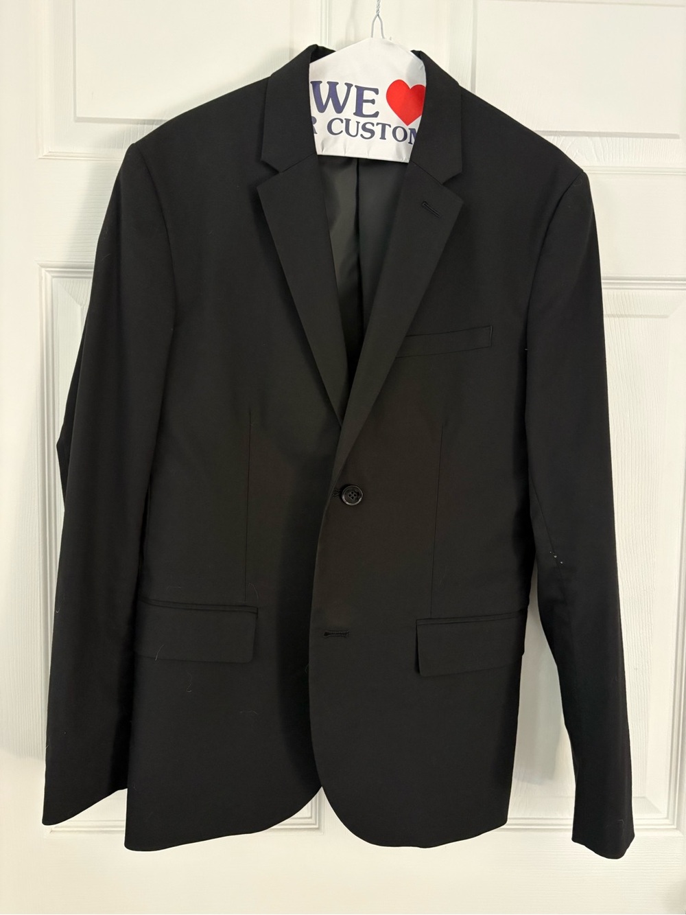 H&M Black Single-Button Men's Blazer slim fit